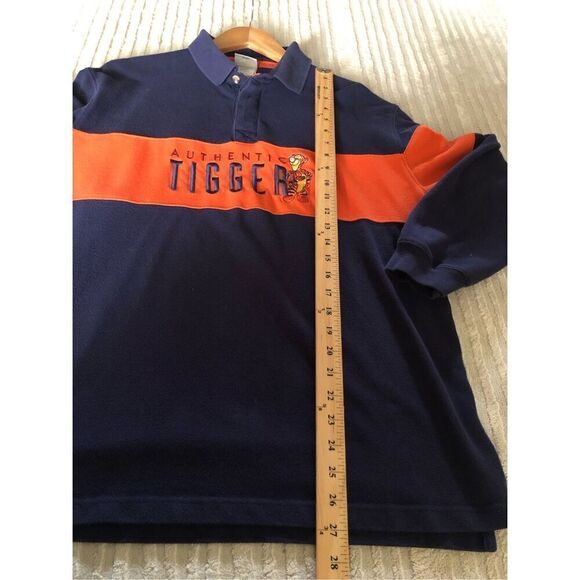 The Disney Store Authentic Tigger Long Sleeve Polo Blue Orange Size L - Picture 7 of 11